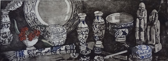 Blue Collection (etching 20x54cm)